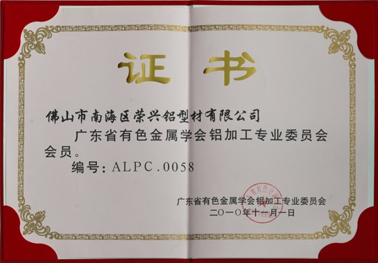 铝加工专业委员会会员